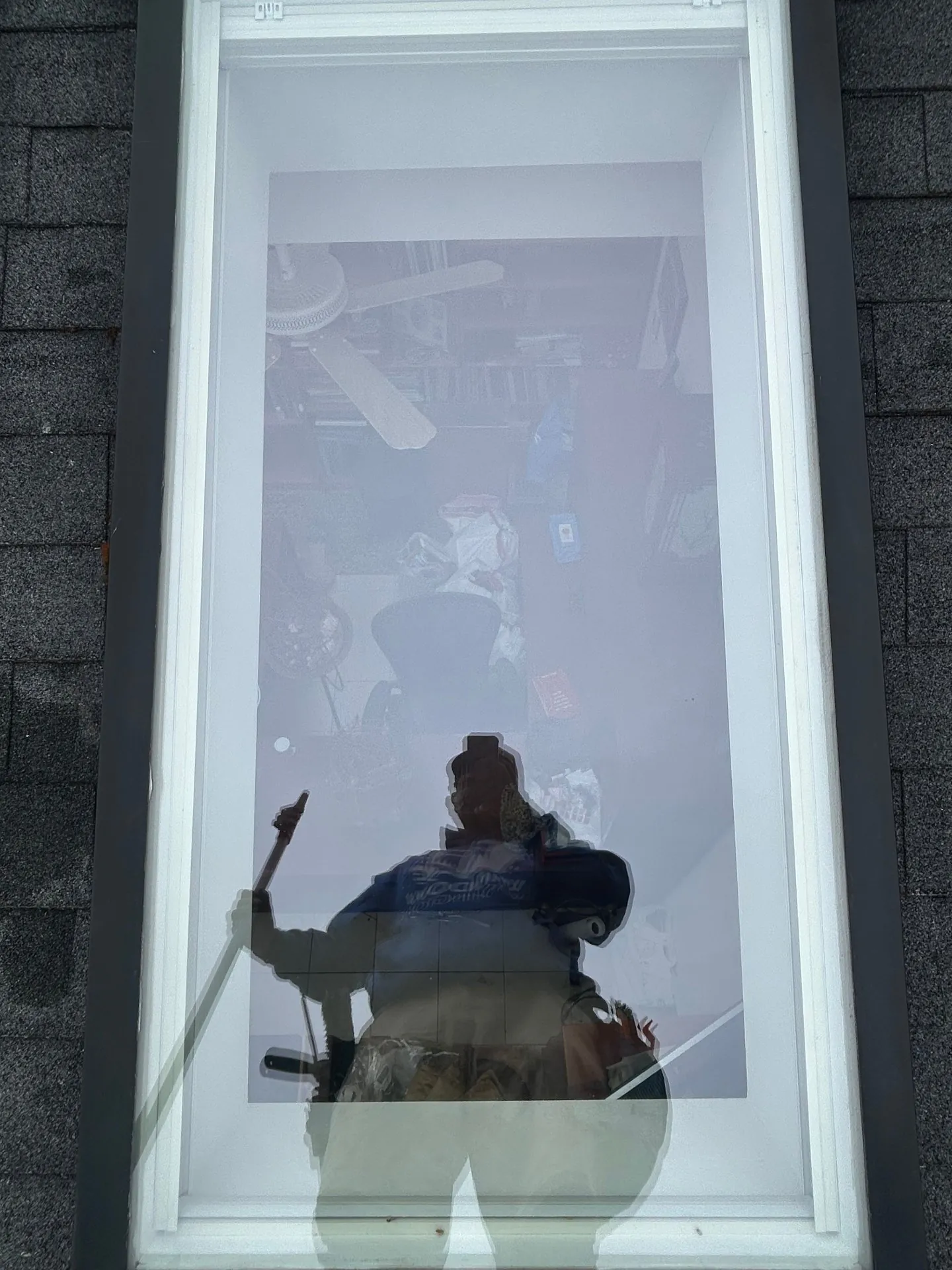 Skylight after a professional skylight cleaning